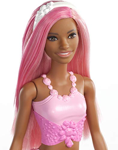 Barbie Dreamtopia Mermaid Doll, Approx. 12-Inch, Jewel-Inspired Tail, Pink Hair, for 3 to 7 Year Olds