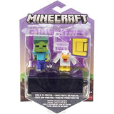 Minecraft 3.25-in Zombie Chicken Jockey Figure w/1 Build-a-Portal Piece