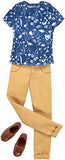 Barbie Ken Blue Print Shirt & Tan Pants