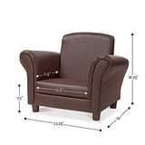Melissa & Doug Child's Armchair - Coffee Faux Leather