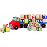 Melissa & Doug Wooden Alphabet Truck & 1 Scratch Art Mini-Pad Bundle (05175)
