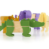Guidecraft Block Mates - Safari Animal Themed Block Unit, Kids Learning & Educational Toys