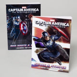 Captain America 96 Page Coloring Book Set of 2 From The Winter Soldier Movie Includes: Stars & Stripes & Red White & Blue # 6611