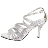 Touch Ups Women's Mitzi Ankle-Strap Sandal,Silver,5 M US