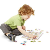 Melissa & Doug Wooden Peg Puzzle Bundle - Alphabet, Vehicles, Shapes