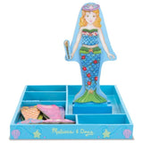Melissa & Doug Waverly Mermaid - Magnetic Dress Up Wooden Doll & Stand + Free Scratch Art Mini-Pad Bundle [86011]