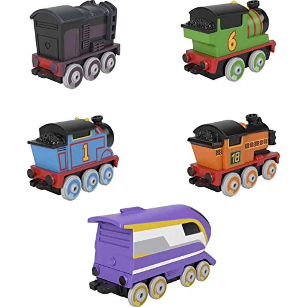 Thomas & Friends Fisher-Price Adventures Engine Pack, Set of 5 Push-Along Toy Trains for Preschool Kids Ages 3 Years and Older