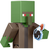 Minecraft 3.25-in Zombie Villager Action Figure w/1 Portal Piece & 1 Accessory