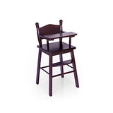 Guidecraft Espresso - Dark Cherry wooden Doll High Chair - Fits 18' American Girl Dolls G98105