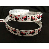 Polyester Grosgrain Ribbon for Decorations, Hairbows & Gift Wrap by Yame Home (3/8-in by 5-yds, Disney Minnie Mouse Bows)