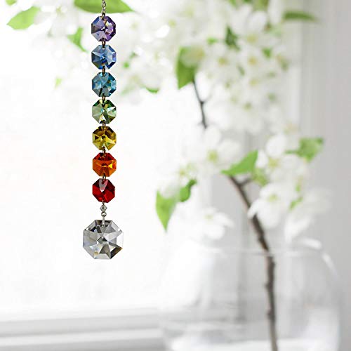Woodstock Chimes CCHCO Crystal Chakra Cascade Suncatcher, Octagon