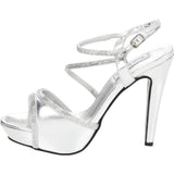 Touch Ups Women's Allie Manmade Platform Sandal,Silver,5.5 M US