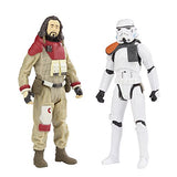 Star Wars B7260AS0 Rogue One Baze Malbus VS. Imperial Stormtrooper, 3.75-Inches
