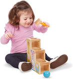 Melissa & Doug First Play Pound & Roll Stairs Wooden 3 Piece Baby Kids Hammer & Ball Toy
