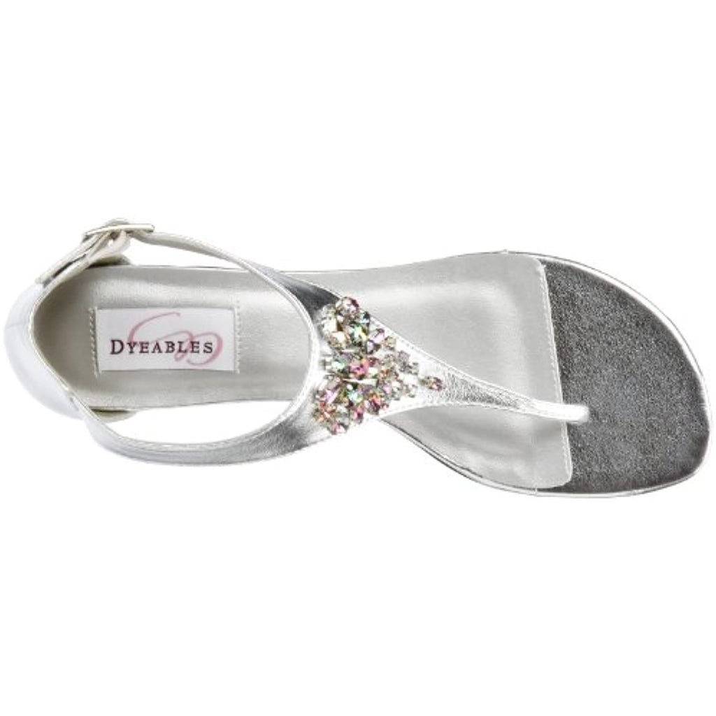 Dyeables Women's Cleo Sandal,Silver Metallic,8.5 B US