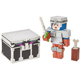 Minecraft Battle Chest with Figure, Weapon and Accessories, Action & Adventure Toy Based on Video Game, for Storytelling Play and Display, Gift for 6 Years Old and Up