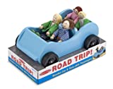 Melissa & Doug Road Trip Wooden Toy Car and 4 Poseable Dolls (4-5 inches each)