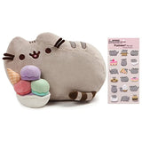 GUND Pusheen Ice Cream Sundae Snackable 12" Stuffed Toy Plush with Puffy Pusheen Sticker Pack
