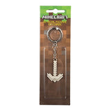 JINX Minecraft Pickaxe 3D Metal Key Chain, Metallic, One Size