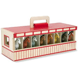 Take-Along Show Horse Stable 4-Piece Figure Play Set + FREE Melissa & Doug Scratch Art Mini-Pad Bundle