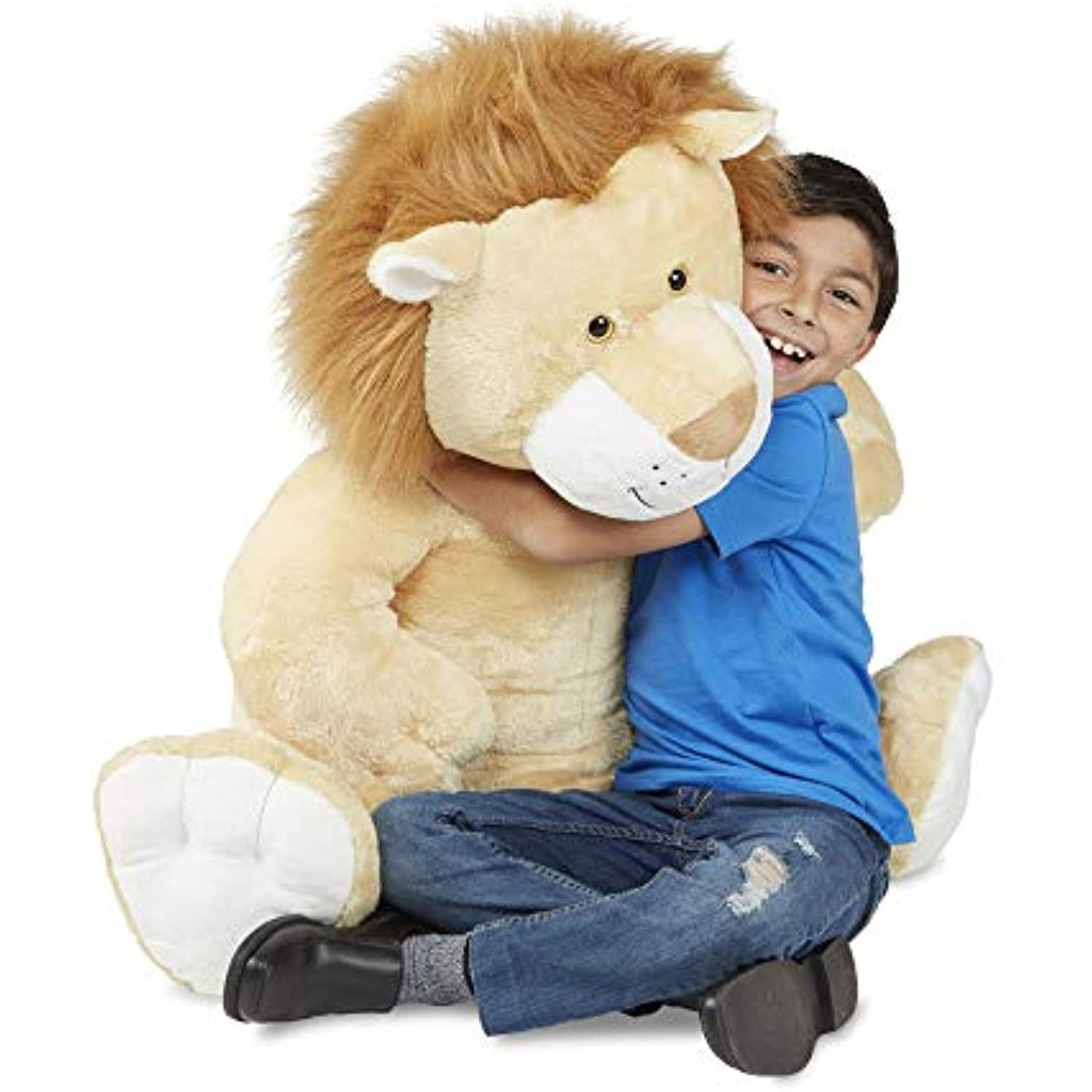 Melissa & Doug Gentle Jumbo Lion Giant Stuffed Plush Animal (Sits Nearly 3 Feet Tall)