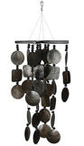 Woodstock Midnight Black Capiz Wind Chime Outdoor Garden Windchimes CMID New