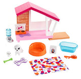 Barbie Indoor Furniture Playset, Puppy Playhouse Includes Doghouse, Mommy Dog, Puppy and Pet-Themed Accessories