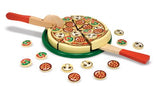 Melissa & Doug Pizza Party Wooden Play Set & 1 Scratch Art Mini-Pad Bundle