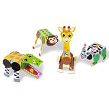 Melissa & Doug Snap It Safari Animals Beginner Craft Kit  Alligator, Zebra, Monkey, Giraffe (30190)