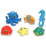 Melissa & Doug Seaside Sidekicks Mini-Creature Set: Sunny Patch Beach Play Series + Free Scratch Art Mini-Pad Bundle