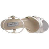 Touch Ups Women's Margie Ankle Wrap Sandal,White,6 W US