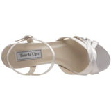 Touch Ups Women's Margie Ankle Wrap Sandal,White,12 W US