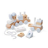 Melissa & Doug Jumbo Wooden Stacking Train - Natural