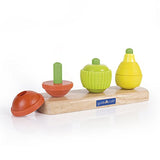 Guidecraft Fruit Stacking, Manipulative Toddler Toy - Kids Early Learning Development Toys