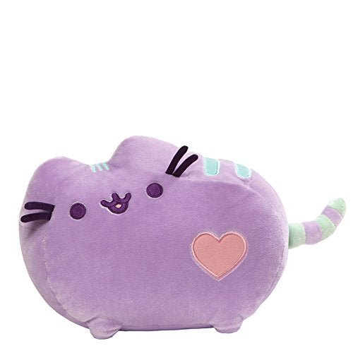 GUND Pusheen Heart Pastel Cat Plush Stuffed Animal, Purple, 12"