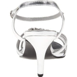 Dyeables Women's Peach Manmade Slingback Sandal,Silver Metallic,10 D US