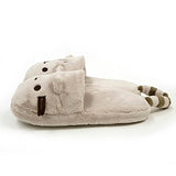 GUND Pusheen Cat Plush Stuffed Animal Slippers, Tan, 12"