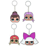 Bundle of 2 |L.O.L. Surprise! Party Favors - (Lip Gloss Set & Bendable Rubber Keychains)