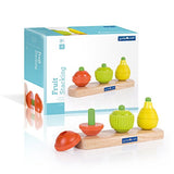 Guidecraft Fruit Stacking, Manipulative Toddler Toy - Kids Early Learning Development Toys