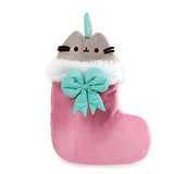GUND Pusheen Christmas Holiday Stuffed Plush Cat in Stocking, 11"