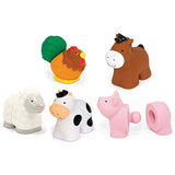 Melissa & Doug K's Kids Pop Blocs Farm Animals + FREE Scratch Art Mini-Pad Bundle [91961]