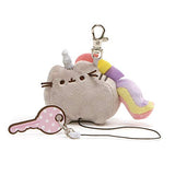 GUND Pusheenicorn Cat Stuffed Animal Plush Retractable Keychain, Gray, 3"