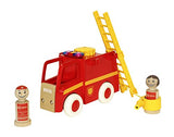 Brio World - 30383 My Home Town Light & Sound Firetruck | 5 Piece Firetruck Toy with Accessories for Kids Ages 18 Months and Up