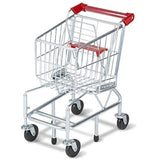 Melissa & Doug Bundle Includes 2 Items Toy Shopping Cart with Sturdy Metal Frame and Melissa amp; Doug Fresh Mart Grocery Store Food and Role Play Set 70+ Pcs Toy