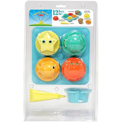 Melissa & Doug Seaside Sidekicks Sand Cupcake Set: Sunny Patch Beach Play Series + Free Scratch Art Mini-Pad Bundle [64316]