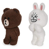 GUND LINE Friends Plush Stuffed Animal, Brown and Cony Set of 2, 4"