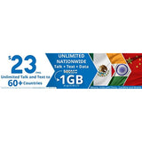 Lyca Mobile Triple Cut SIM Card with $23 Month Unlimited International Plan. Nano / Micro / Standard LycaMobile 4G LTE SIM Card All in One Prefunded Preloaded Activation Kit($23 Monthly Plan)