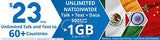 Lycamobile Preloaded Sim Card with $23 Plan Service Plan with Unlimited talk text and Data