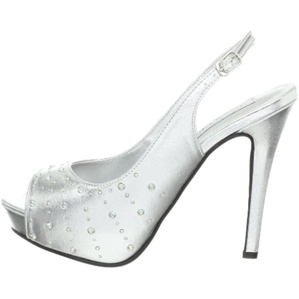 Touch Ups Women's Brooke Pump,Silver Metallic,7 M US