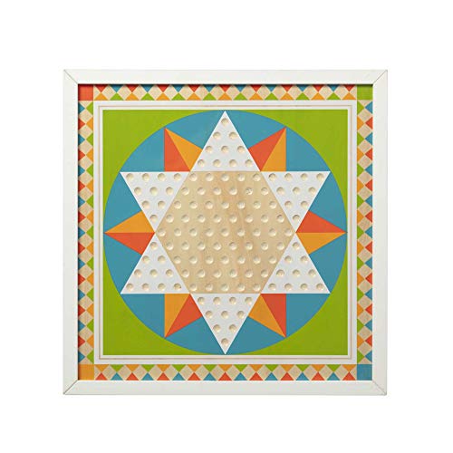 Melissa & Doug Double-Sided Wooden Solitaire & Chinese Checkers Board Game